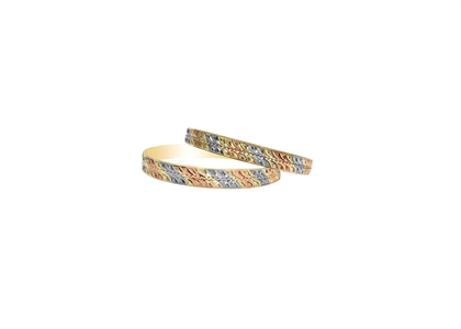 Three Tone Plated | Diamond Cut Bangles